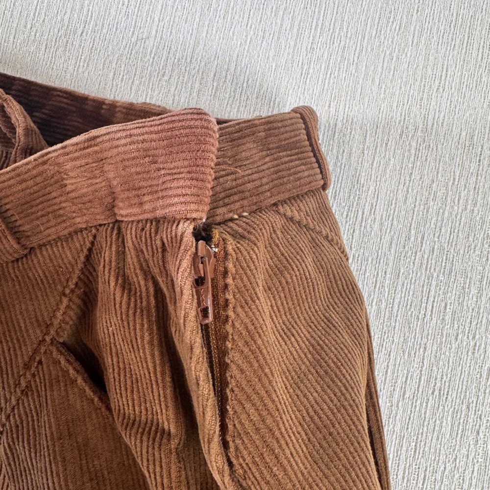 Vintage N'est Ce Pas Brown Corduroy High Waist Western Yoke Pants 9/10 Rare 70s - Picture 5 of 10
